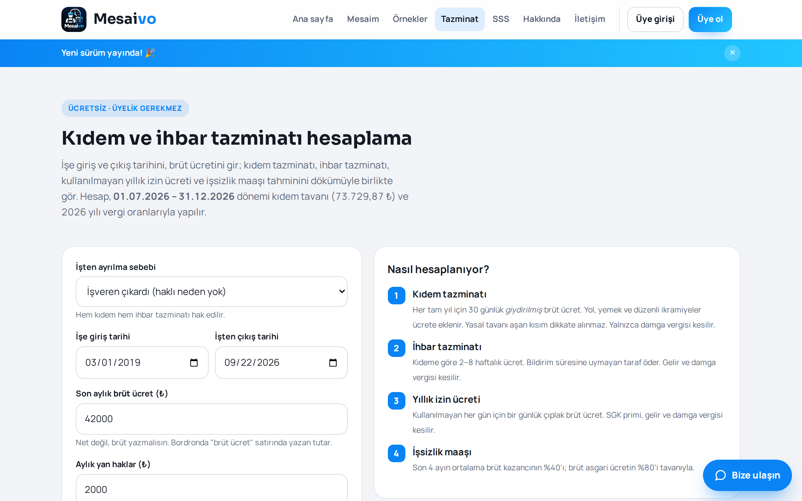 Tazminat — bilgisayar görünümü